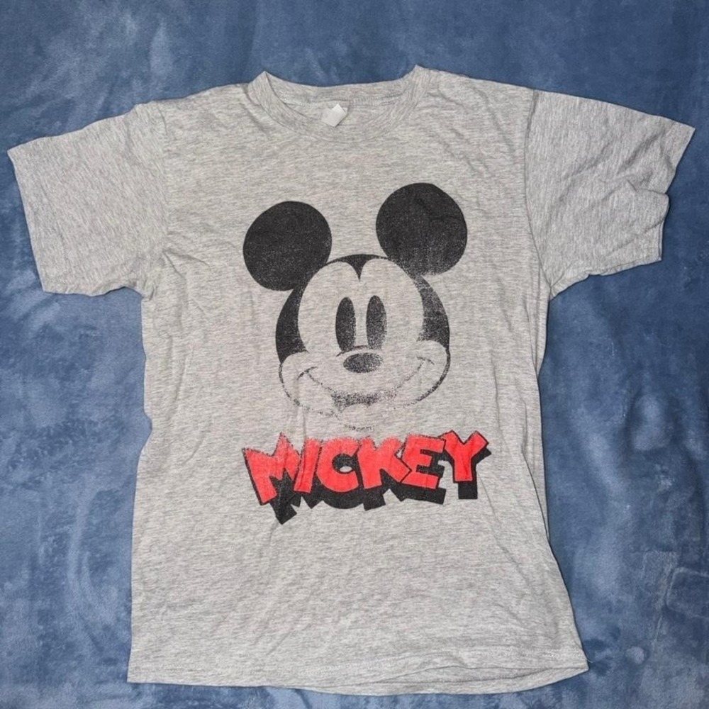 Disney grey Mickey Mouse long sleeve shirt Size M